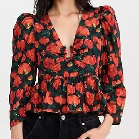 NWT RHODE TWO PIECE ALMA TOP & BLANCA SKIRT IN PALACIO JARDIN PRINT SIZE 4 - Picture 2 of 11